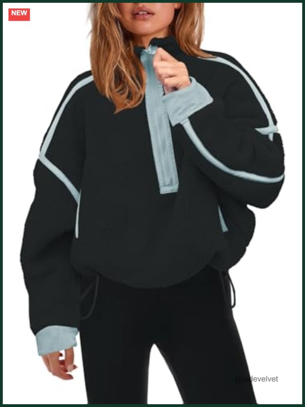 Women's Half Zip Fleece Pullover Sherpa Jacket Long Sleeve